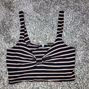 Striped Charlotte Russe Bralette/Cropped Tank Top